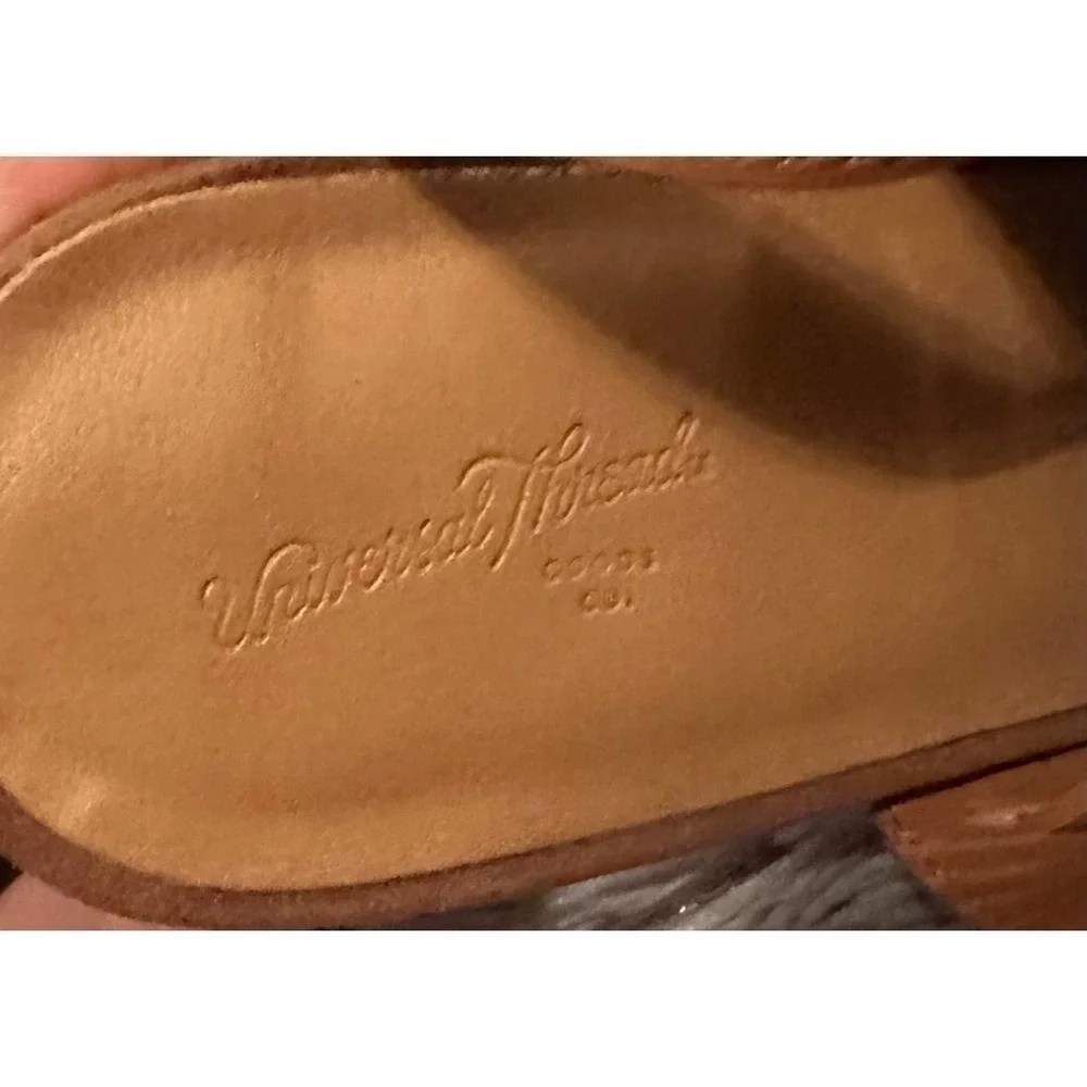 Universal Thread Brown Sling Back Peep-Toe Mule Heels Women Size 9.5